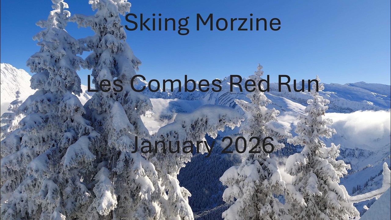 Skiing Les Combes Red Run in  Morzine Portes du Soleil