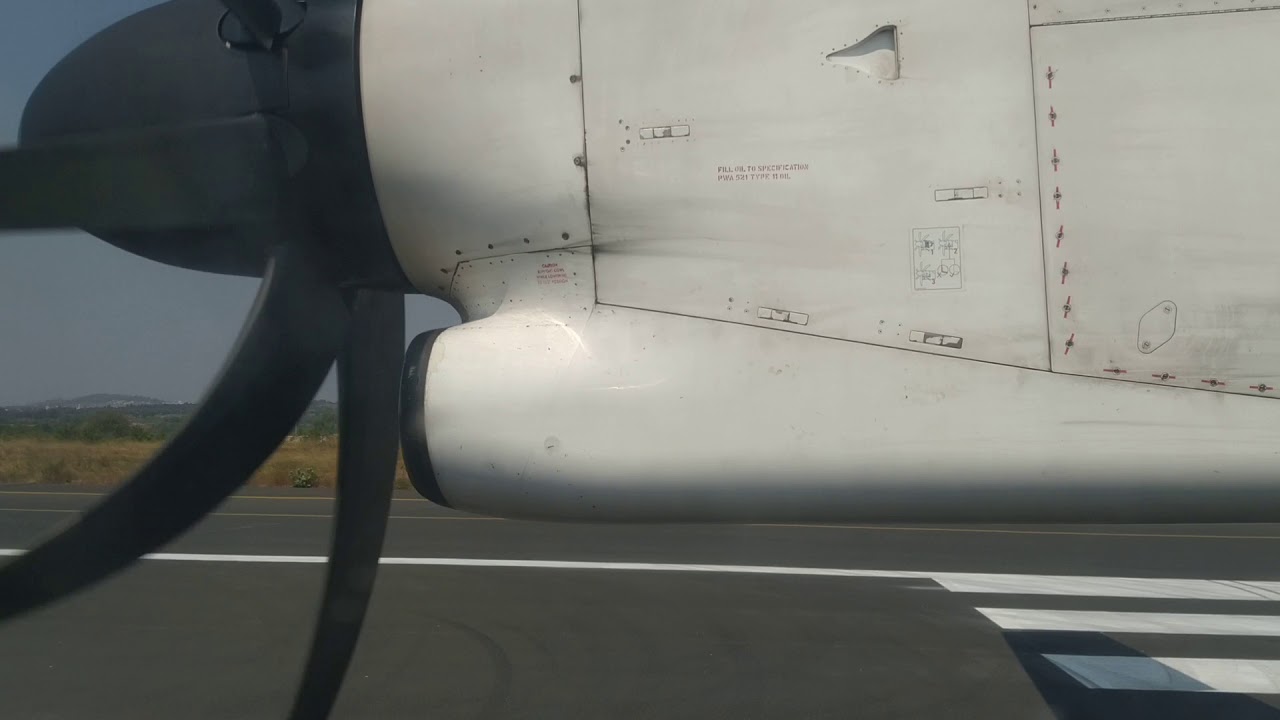 SpiceJet SG2548 HUBBALLI TO MUMBAI Flight Takeoff from Hubballi Airport. HD video.