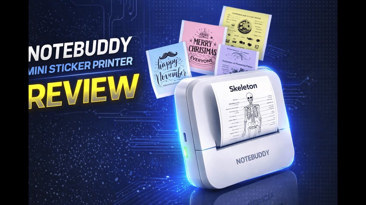 Review - Notebuddy Mini Sticker Printer Doodle Dash Portable Thermal Printer Inkless Pock