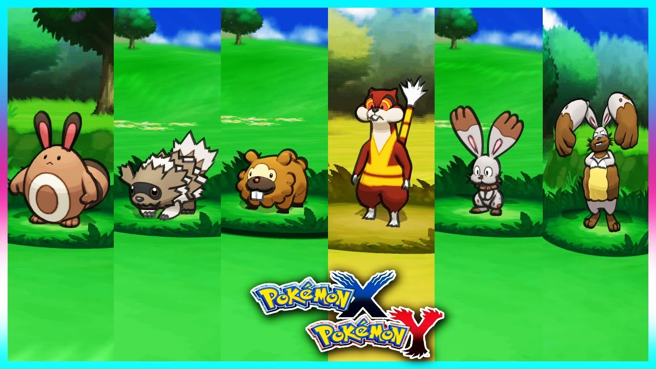 Pokemon X & Y - Sentret,Zigzagoon,Bidoof,Watchog,Bunnelby & Diggersby Locations