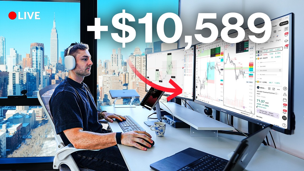 LIVE DAY TRADING - How I Make $10,589 Risking $2k [My 10x Strategy]