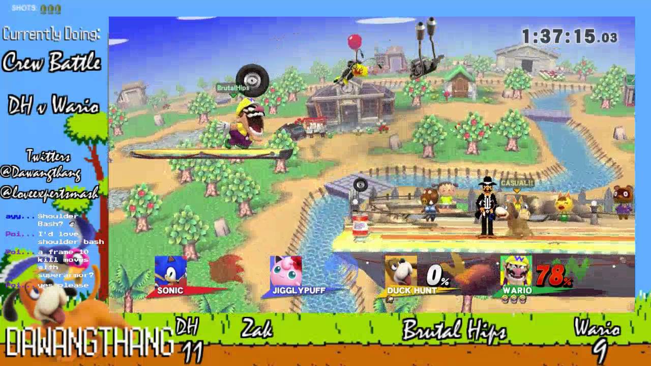 Zakichan (Duck Hunt) VS BrutalHips (Wario) Wario Crew Battle!