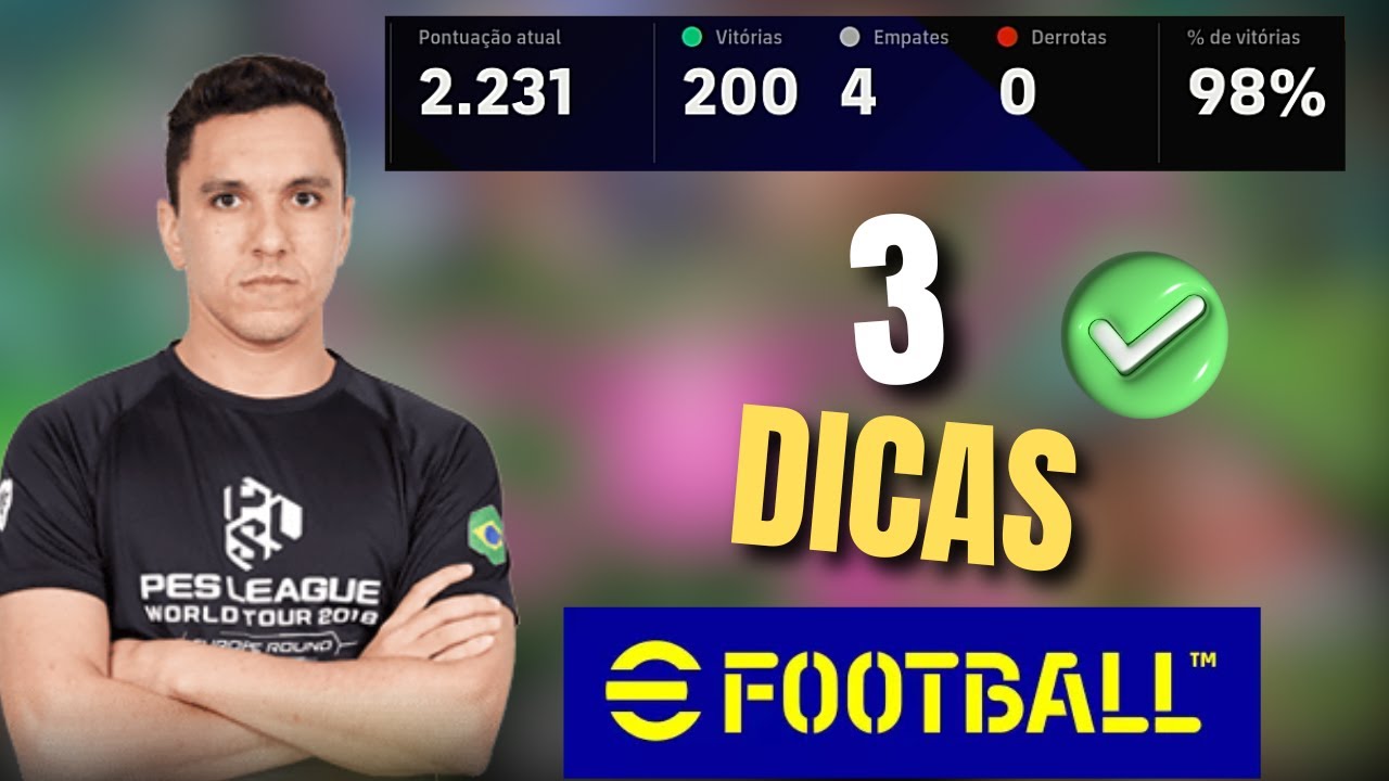 3 DICAS SIMPLES para melhorar a SUA gameplay no EFOOTBALL.