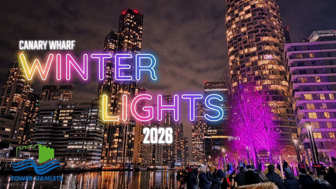 ✨ Winter Lights Festival 2026 | Canary Wharf Night Walk