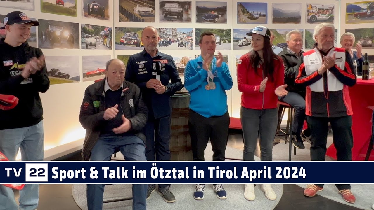 SPORT TV22: Franziska Gritsch, Andre Schöpf & Peter Scheyrer bei Sport & Talk im Hangar 8 im Ötztal