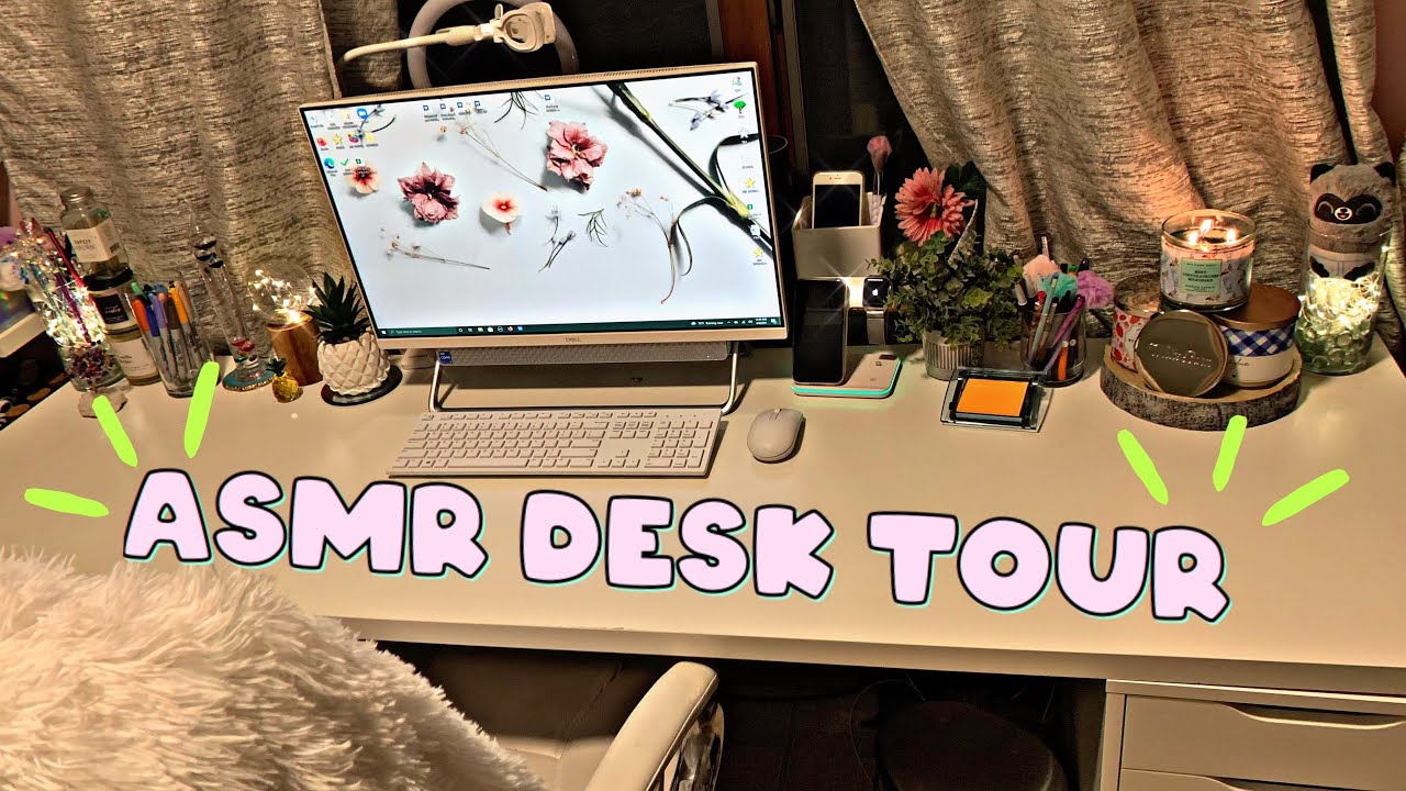 ASMR | LOFI DESK TOUR / HOME OFFICE | SOFT SPOKEN + CAMERA TAPPING | 📚