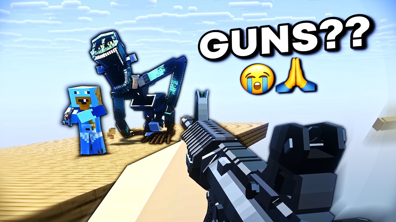 Adding Guns to One Block Horror in Minecraft Was GENUINELY Amazing...