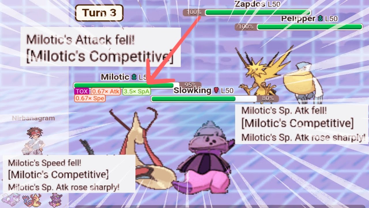 Toxic Orb Competitive Milotic Sweep