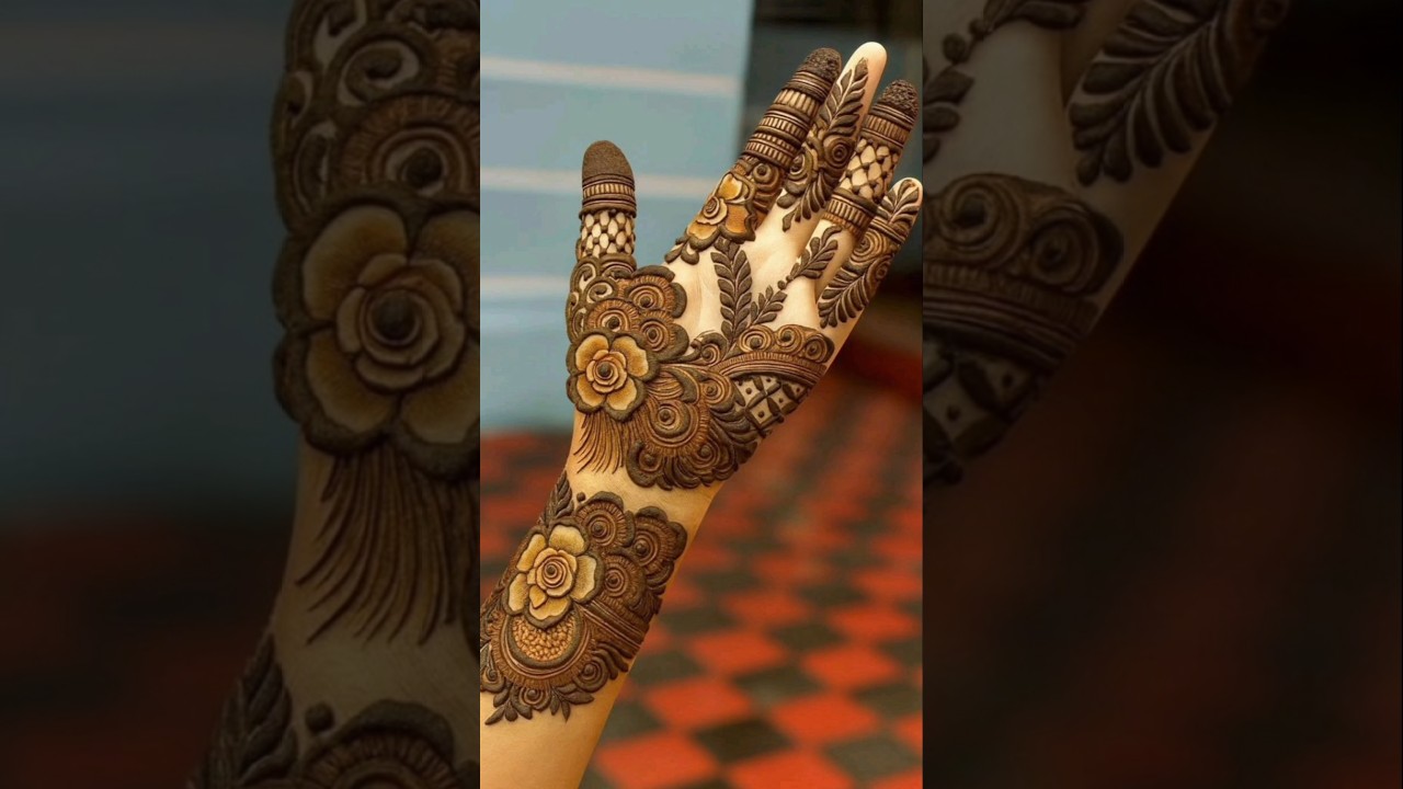 bridal mehndi design idea's front hand mehndi 