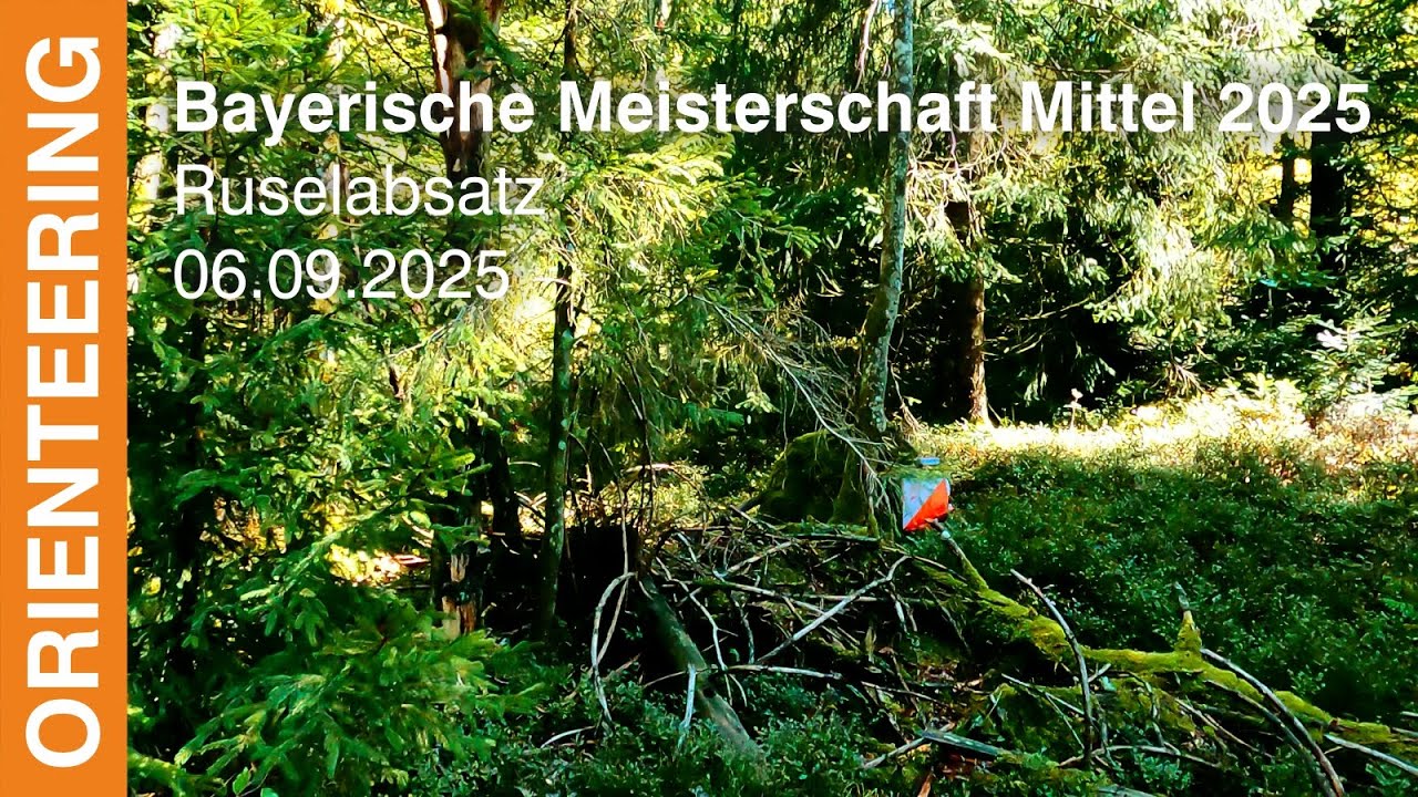 Headcam orienteering | Bayerische Meisterschaft Mittel 2025 | Rusel