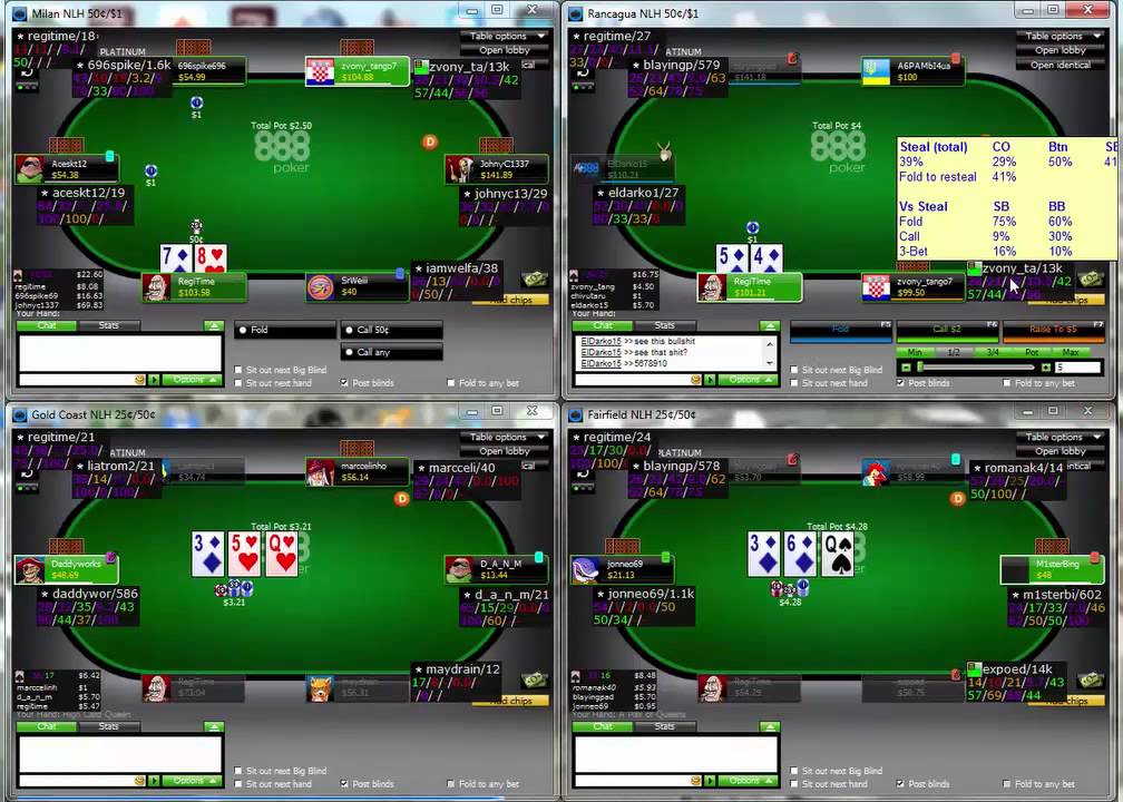 $50nl/$100nl regular tables 888