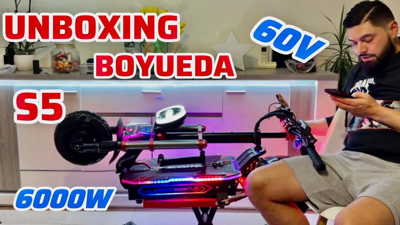 BOYUEDA S5 60V 6000W  UNBOXING TROTTINETTE ELECTRIQUE #pourtoi #rider #foryou #fyp 