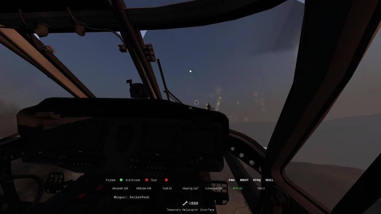 Helicopter flying