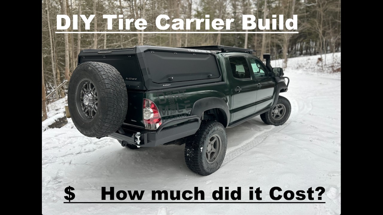 Tacoma Build Ep. 3 | Budget DIY Tire Carrier for our High Clearance Rear Bumper