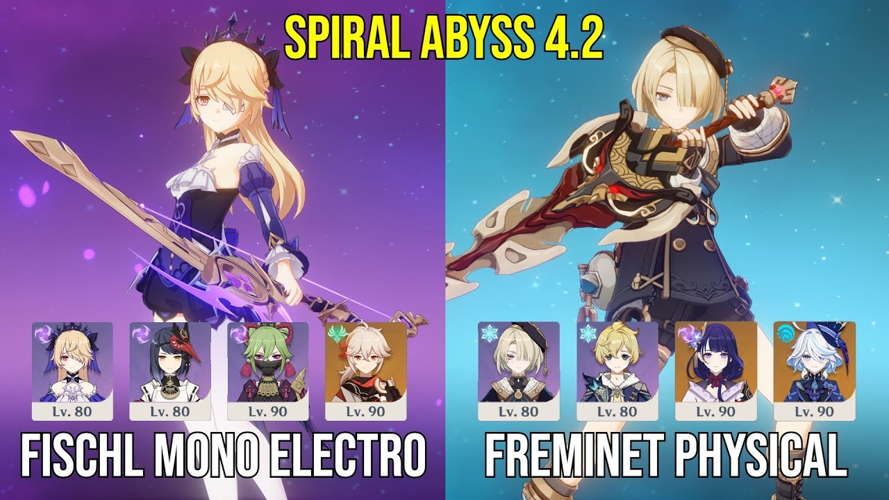 C6 Fischl Mono Electro & C2 Freminet Physical - Spiral Abyss 4.2 - Genshin Impact