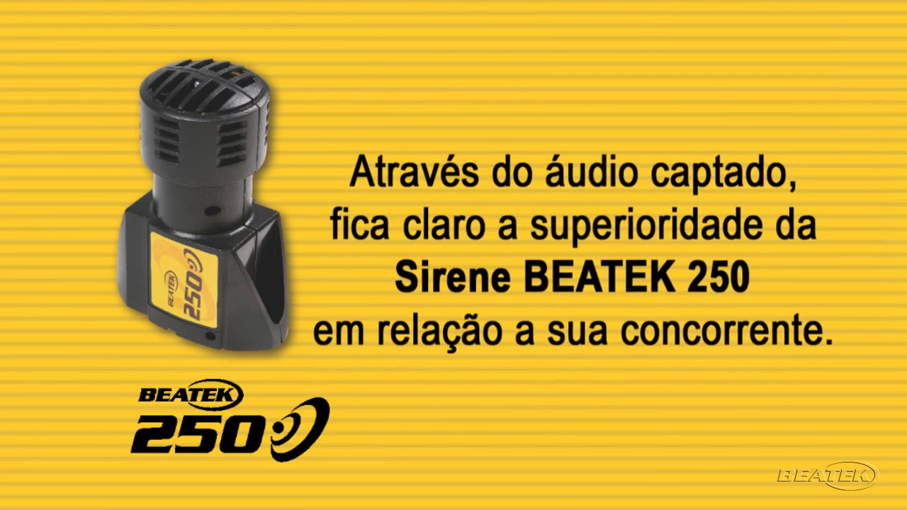 Demonstração Comparativa de Eficiência: Sirene BEATEK 250 x Concorrente