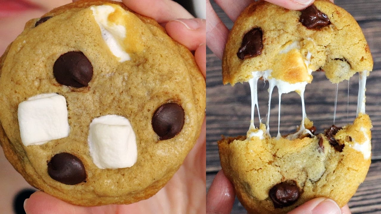 Marshmallow Stuffed Chocolate Chip Cookies | Simple and Delish by Canan