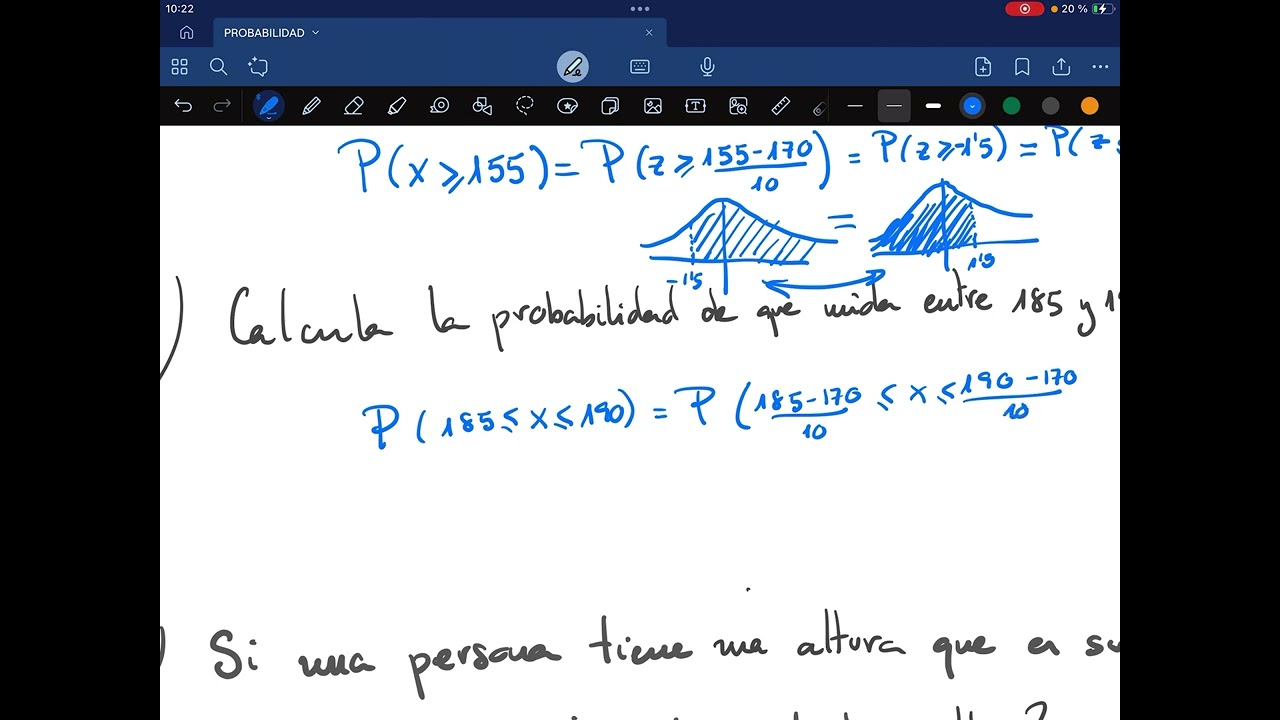 Cálculo de probabilidades en distribuciones normales no estándar