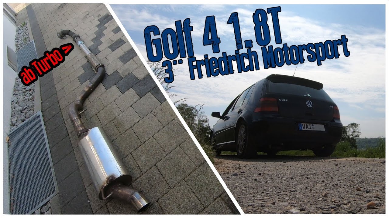 VW Golf 4 GTI 1.8T Friedrich Motorsport 3 Zoll ab Turbo mit 200 Zellen Kat | Sound