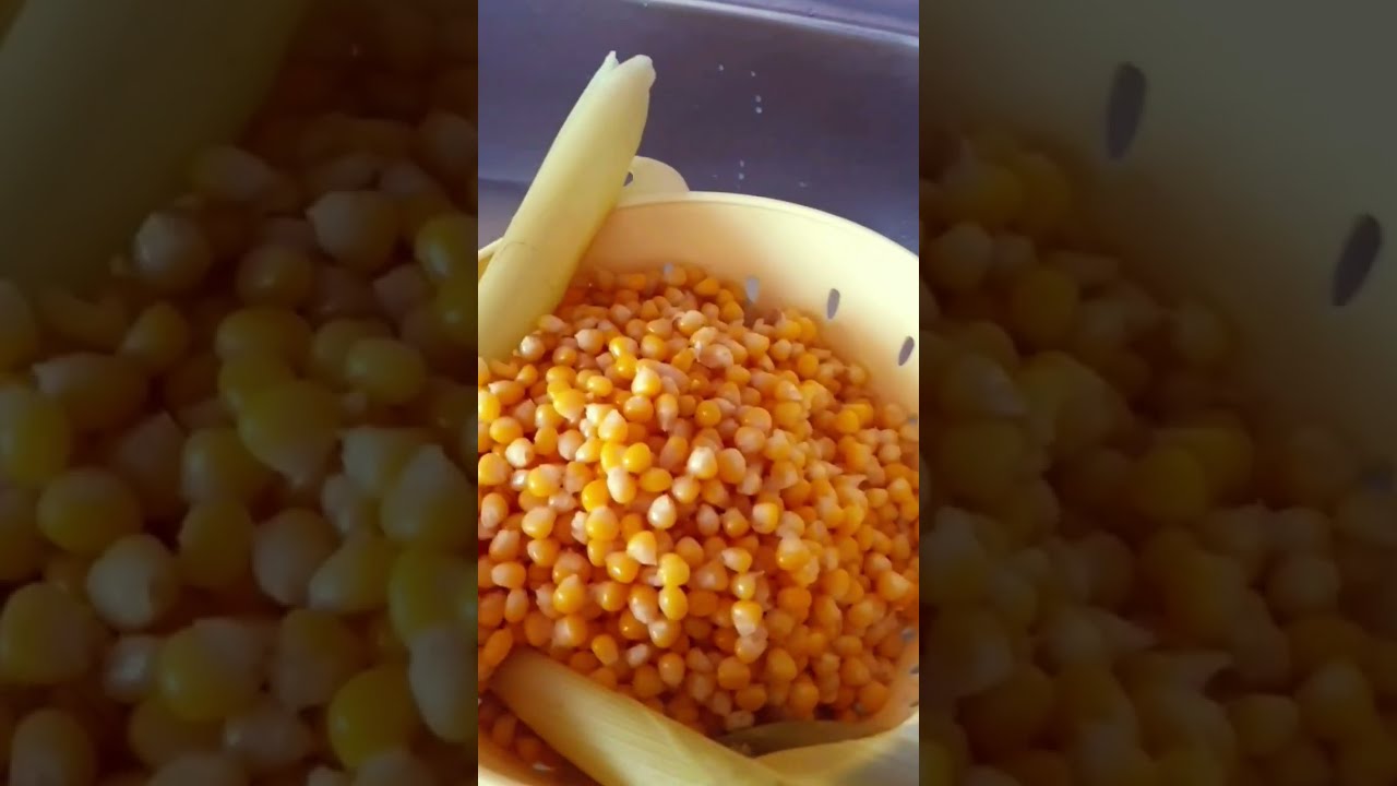 pratik mısır taneleme #leziz bi şekilde pişirme #derin dondurucu i&ccedil;in 😋