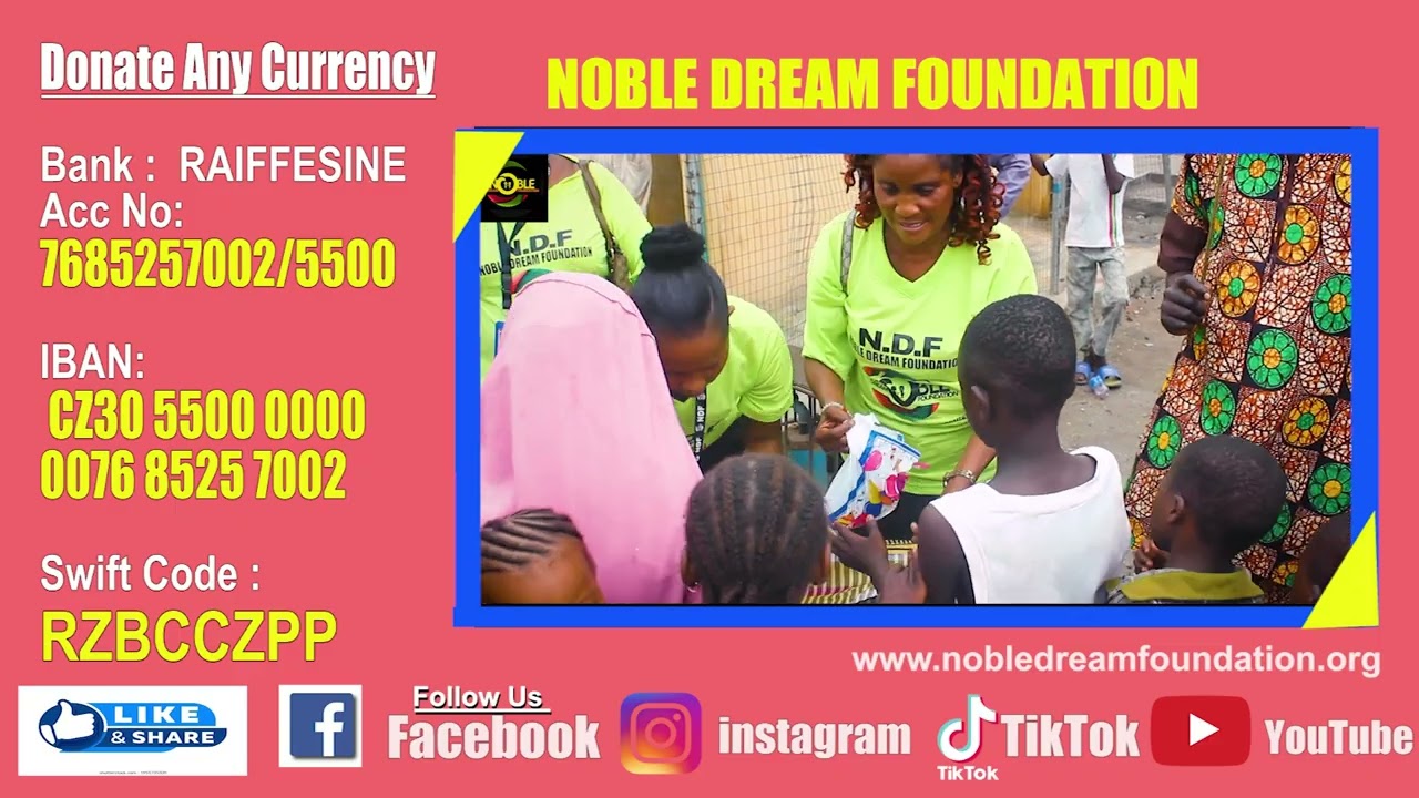 NOBLE DREAM FOUNDATION VISITATION TO HOME OF DESTITUTE TO SUPPORT THE LESS PRIVILEGED CHILDREN