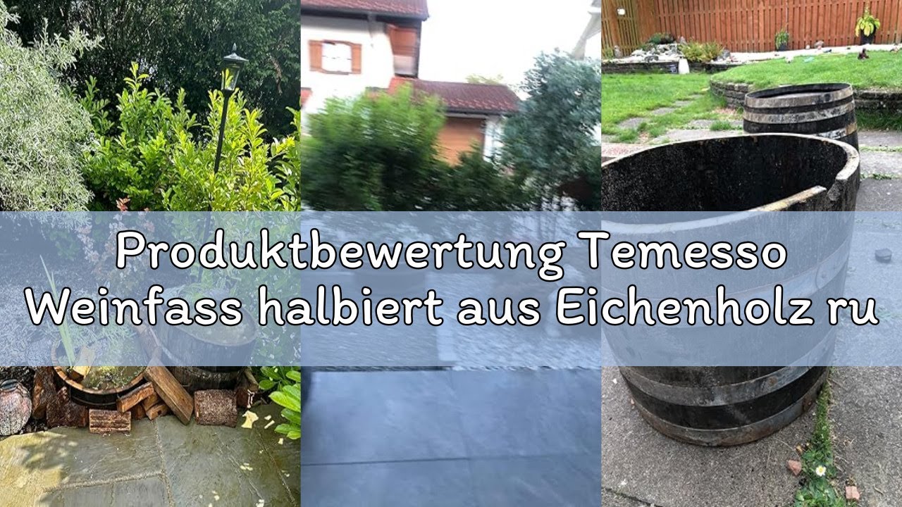 Produktbewertung Temesso Weinfass halbiert aus Eichenholz rustikal - als Miniteich D70 cm (Naturbela