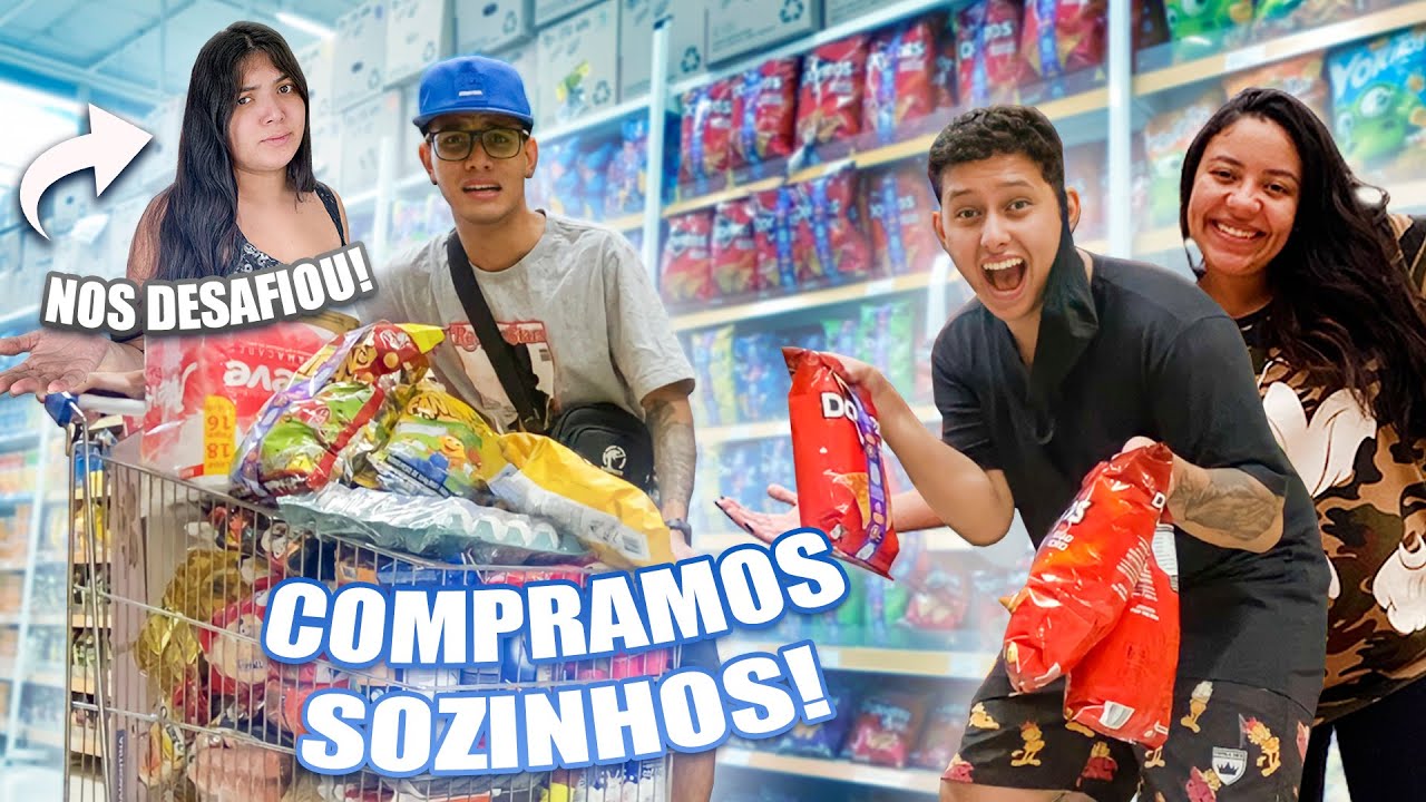 ELAS NOS DESAFIOU A FAZER A COMPRA DO MÊS! *sozinhos*