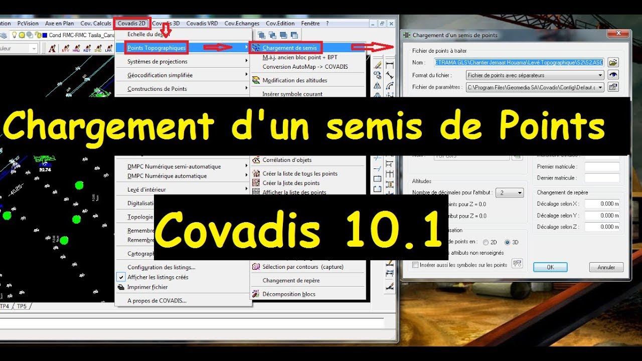 Chargement de Points topographiques (semis de points)