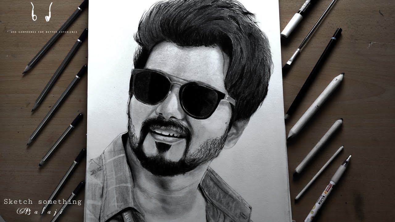 Drawing realistic MASTER VIJAY | Dedicated to Thalapathy Fans| #Vijay #thalapathy