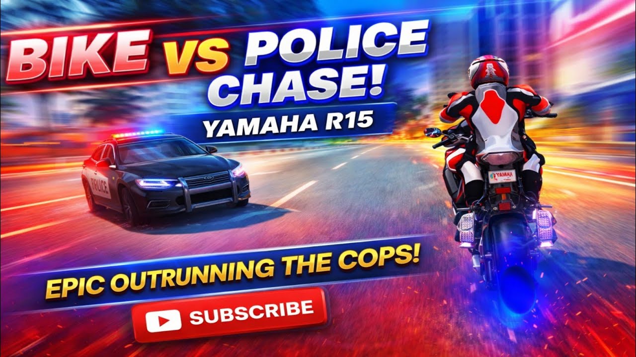 INSANE Bike vs Police Chase 🔥 | Yamaha R15 High Speed Escape 😱 | Epic Gaming Action @chandugames001 