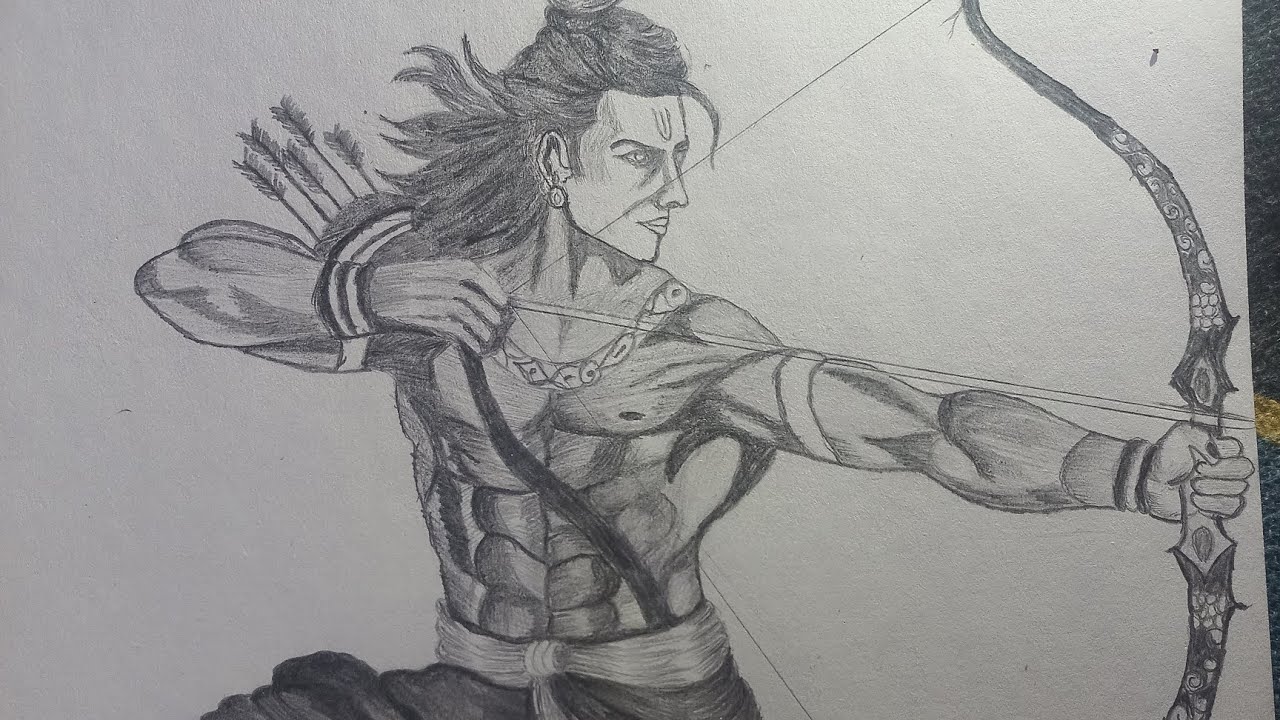 shree ram drawing ":/full video please like subscribers 🙏❤️‍🩹