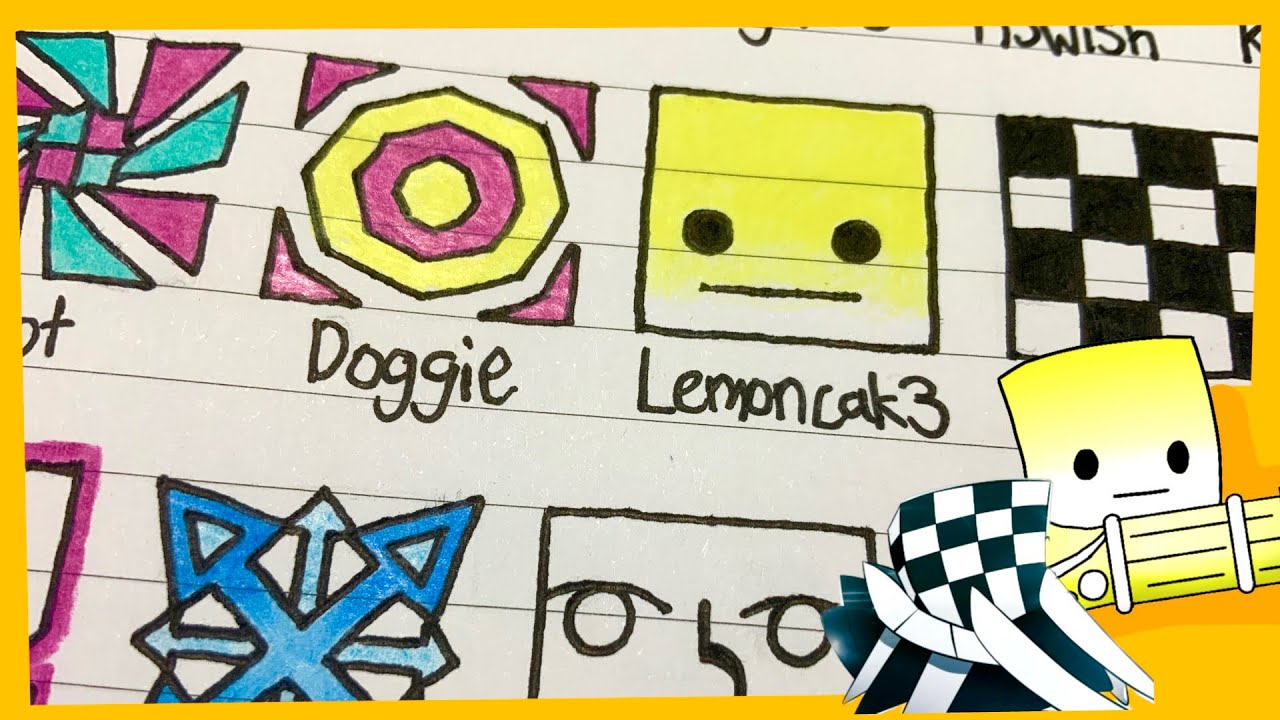 I Drew Well Known Geometry Dash Icons 2!