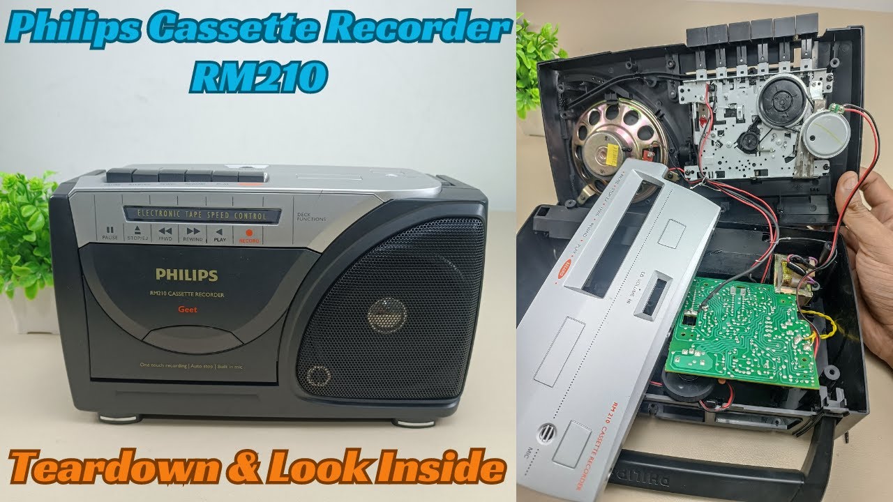 Philips Cassette Recorder RM210 Teardown & Looking Inside