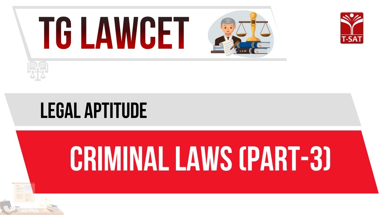 TG LAWCET | Legal Aptitude - Criminal Laws (Part-3) | T-SAT