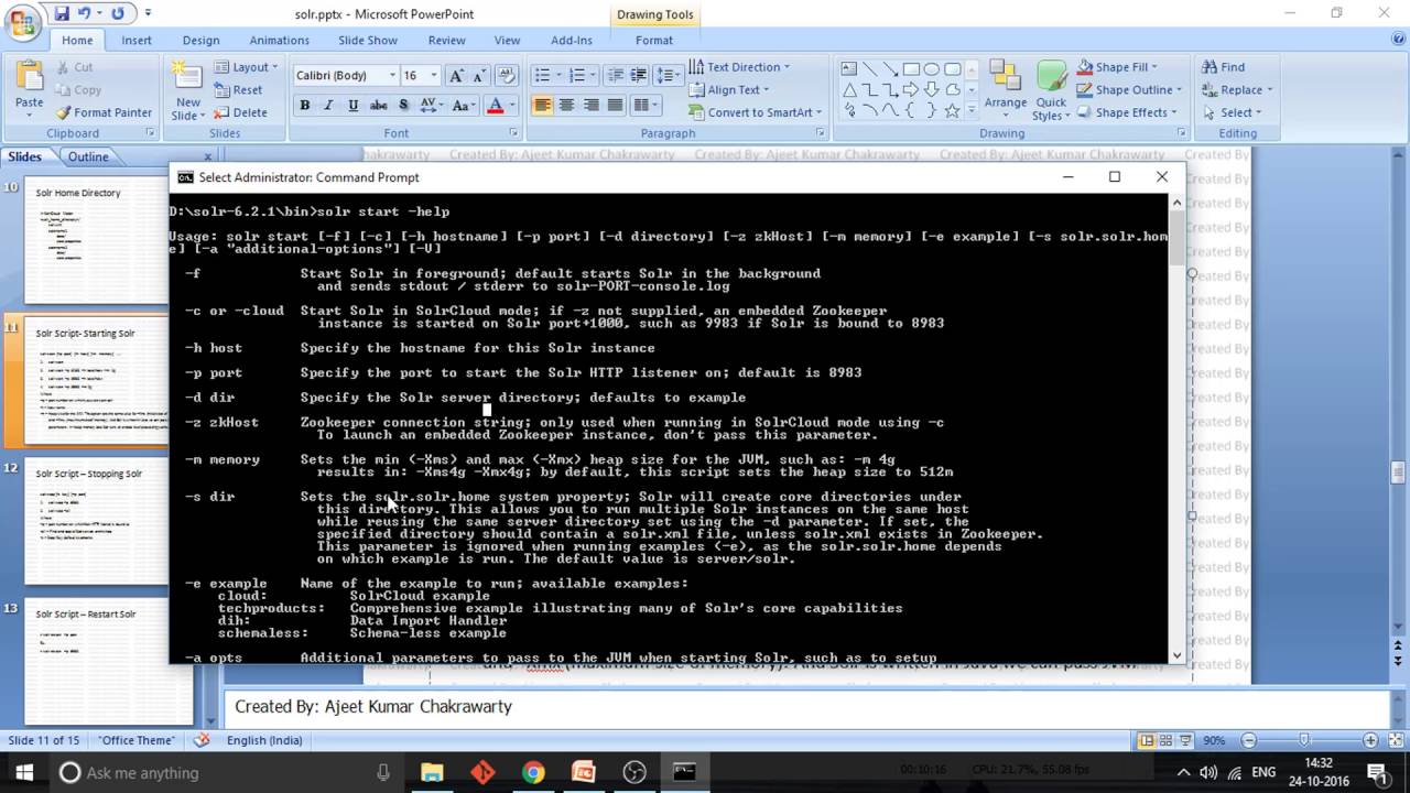 Apache Solr Tutorial - Solr Script Commands - Start, Stop, Restart, Status