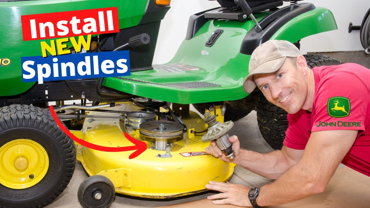 How to install new spindles (GY20454) on John Deere 100 series lawn mower