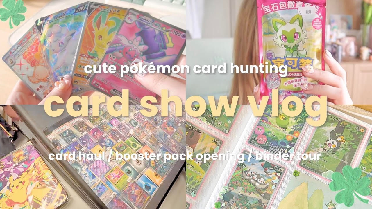 my first card show (as a casual pok&eacute;mon card collector) ☆彡 vlog // cute card haul // binder tour