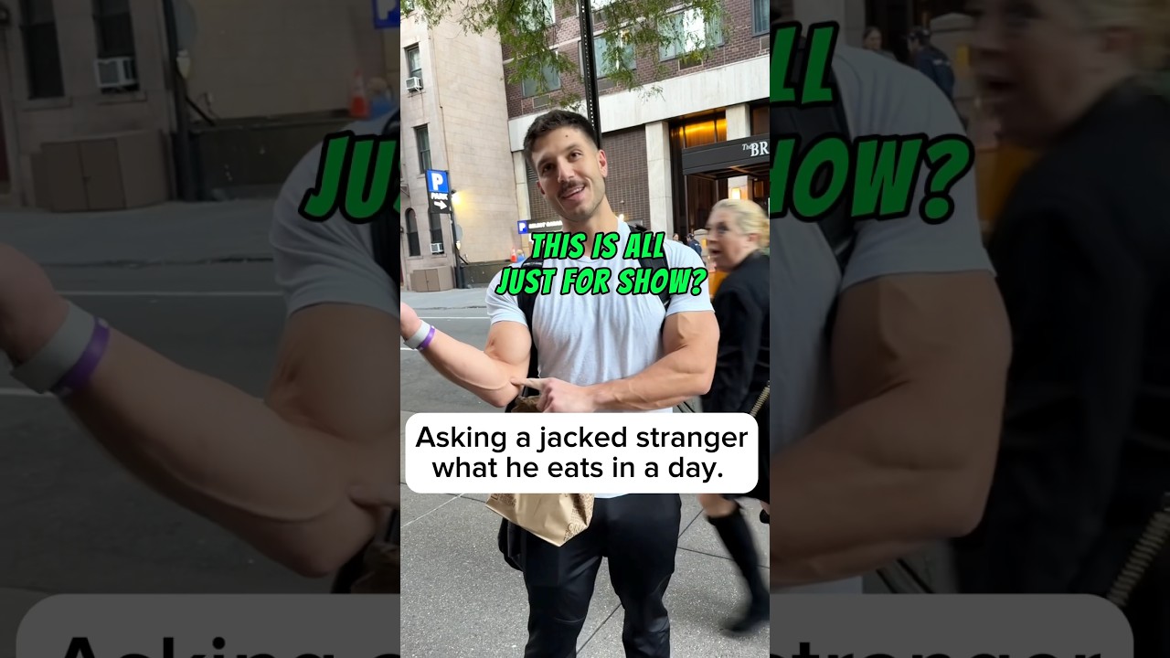 Asking jacked stranger what he does for his workouts & diet. #nyc #newyorkfitness #workout #fitness