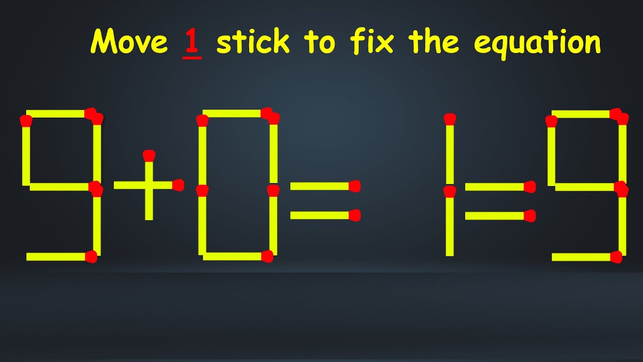 Can You Solve This Matchstick Puzzle? | Move 1 Stick to Fix the Equation!