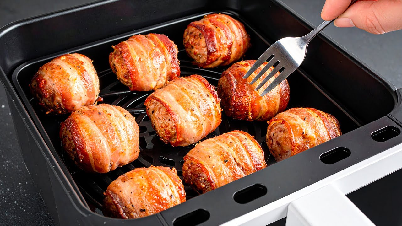 BACON-CHICKEN BOMBS! Air Fryer Chicken Balls ANYONE Can Master!