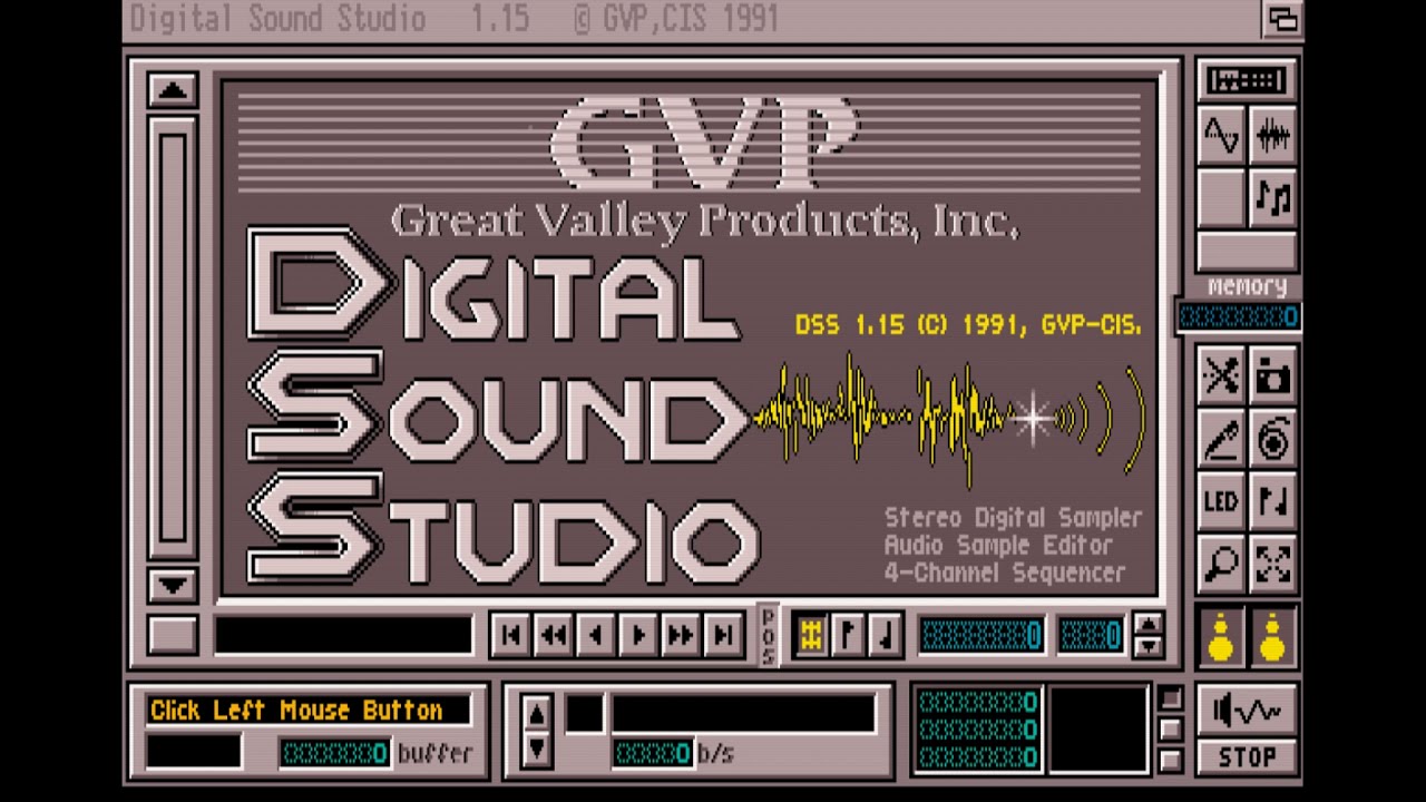Commodore Amiga - Digital Sound Studio (DSS) - Tracker and  Sampler Demo - HQ Audio