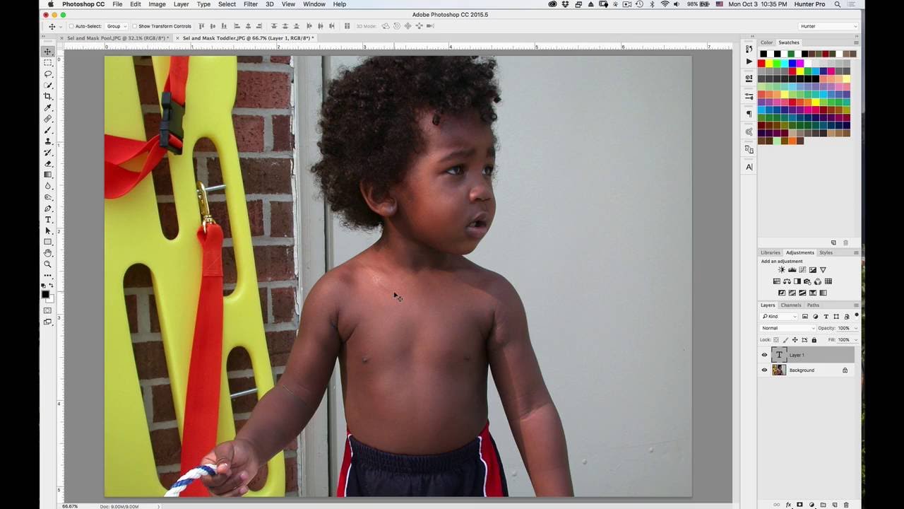 Photoshop CC: Replace Background using Select and Mask Task Space