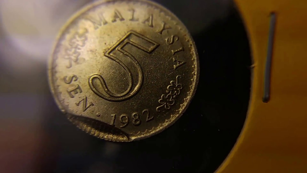 1982 Malaysia 5 Sen Partial Brockage Error
