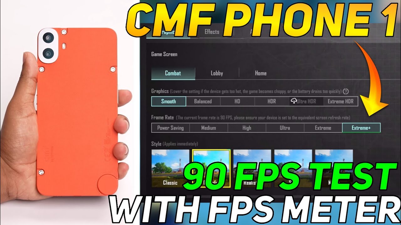 CMF PHONE 1 BGMI 90 FPS TEST | CMF PHONE 1 BGMI TEST 🔥🥵