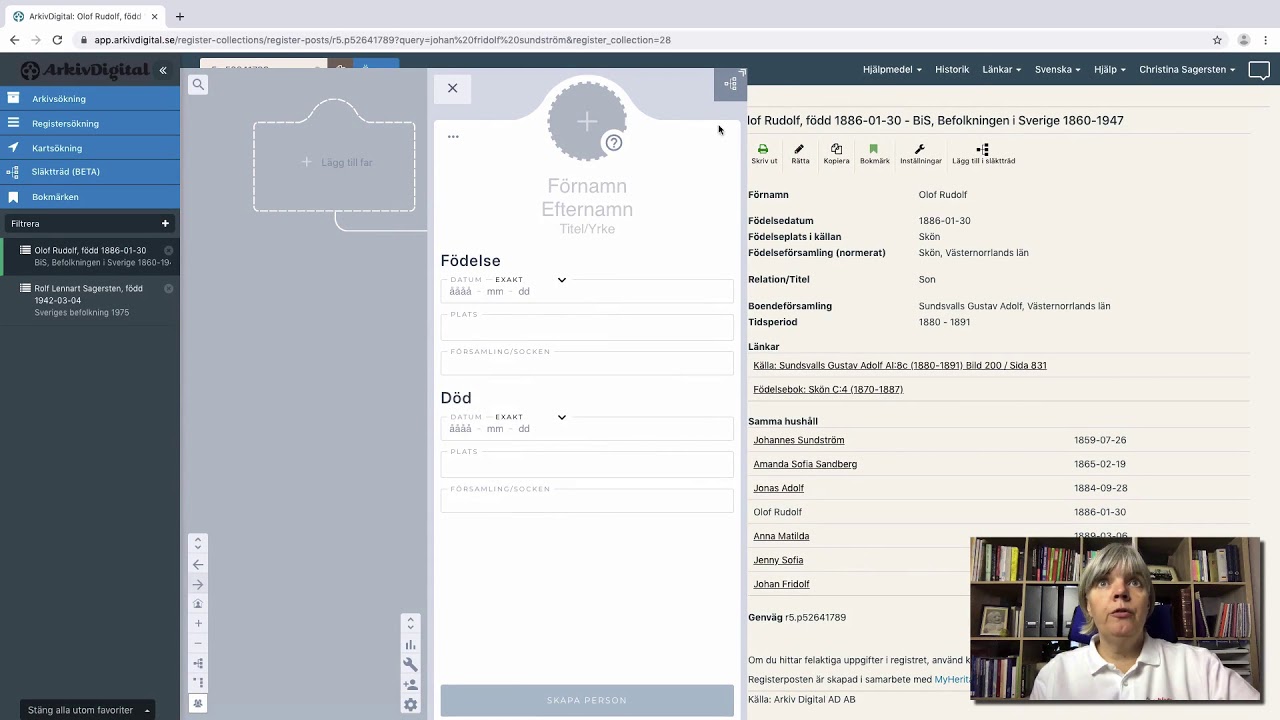 Bygg ditt släktträd med ArkivDigital