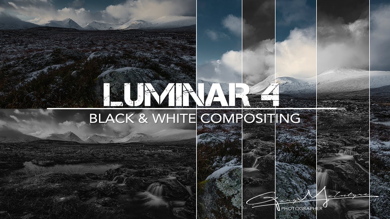 Luminar 4 Черно-белая композиция