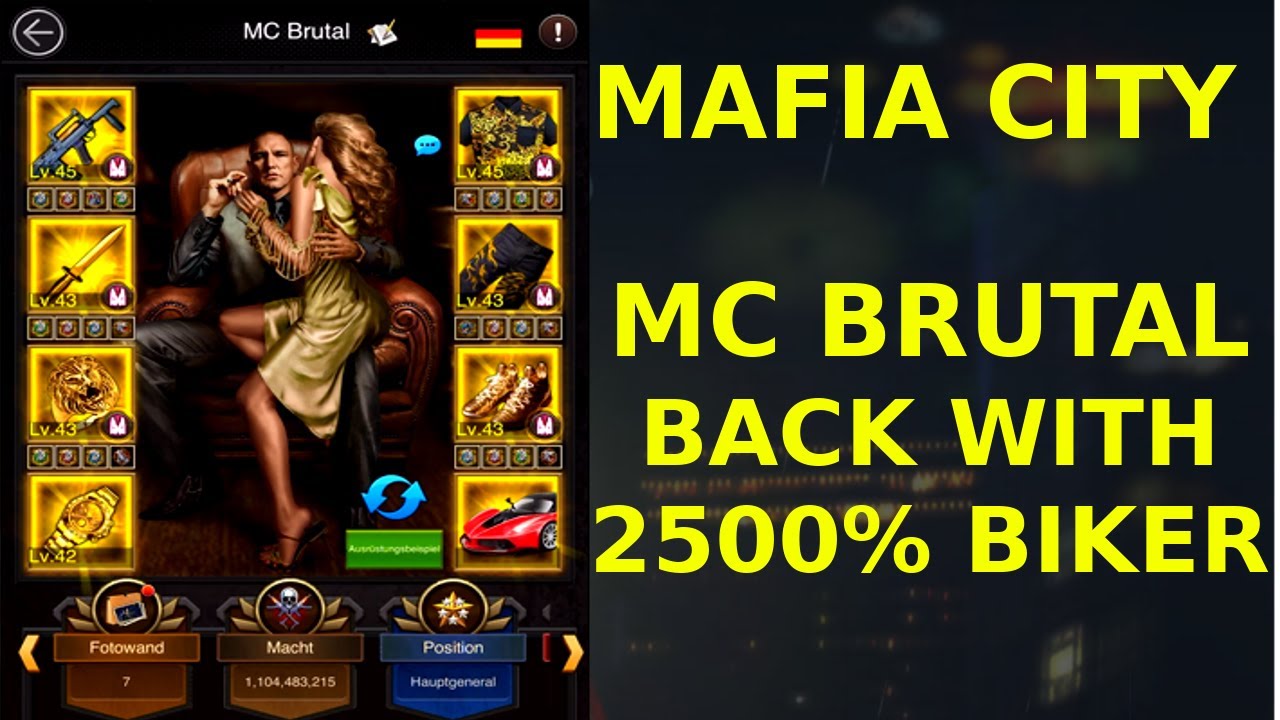 MC Brutal is back with 2500%+ Biker- Mafia City