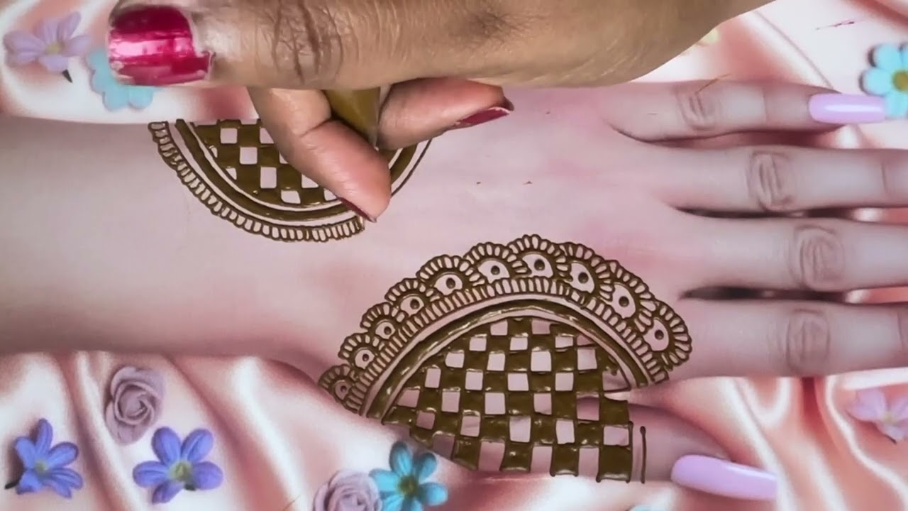 Elegant Net Finger Mehndi with Mandala Arc Design | Stylish Back Hand Henna 2026 #BridalHenna