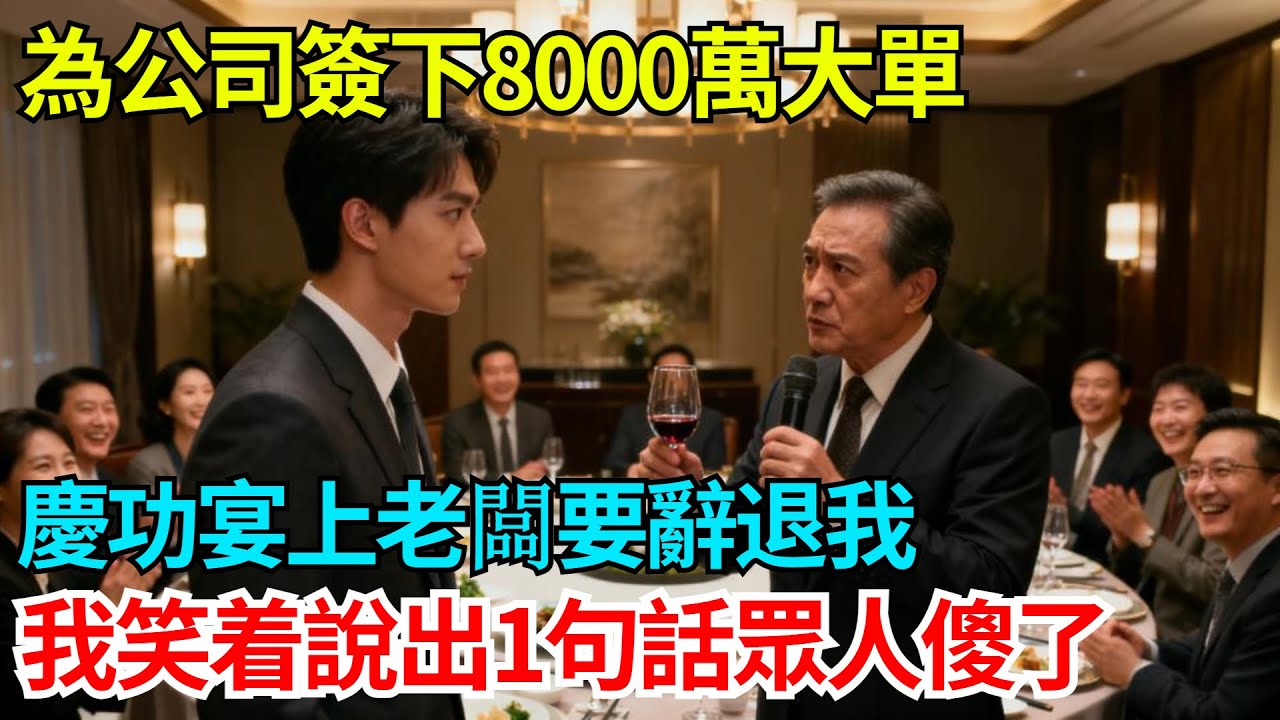 為公司簽下8000萬大單，慶功宴上老闆要辭退我，我笑着說出1句話眾人傻了【奇人社會誌】#故事#奇聞#民間故事#社會