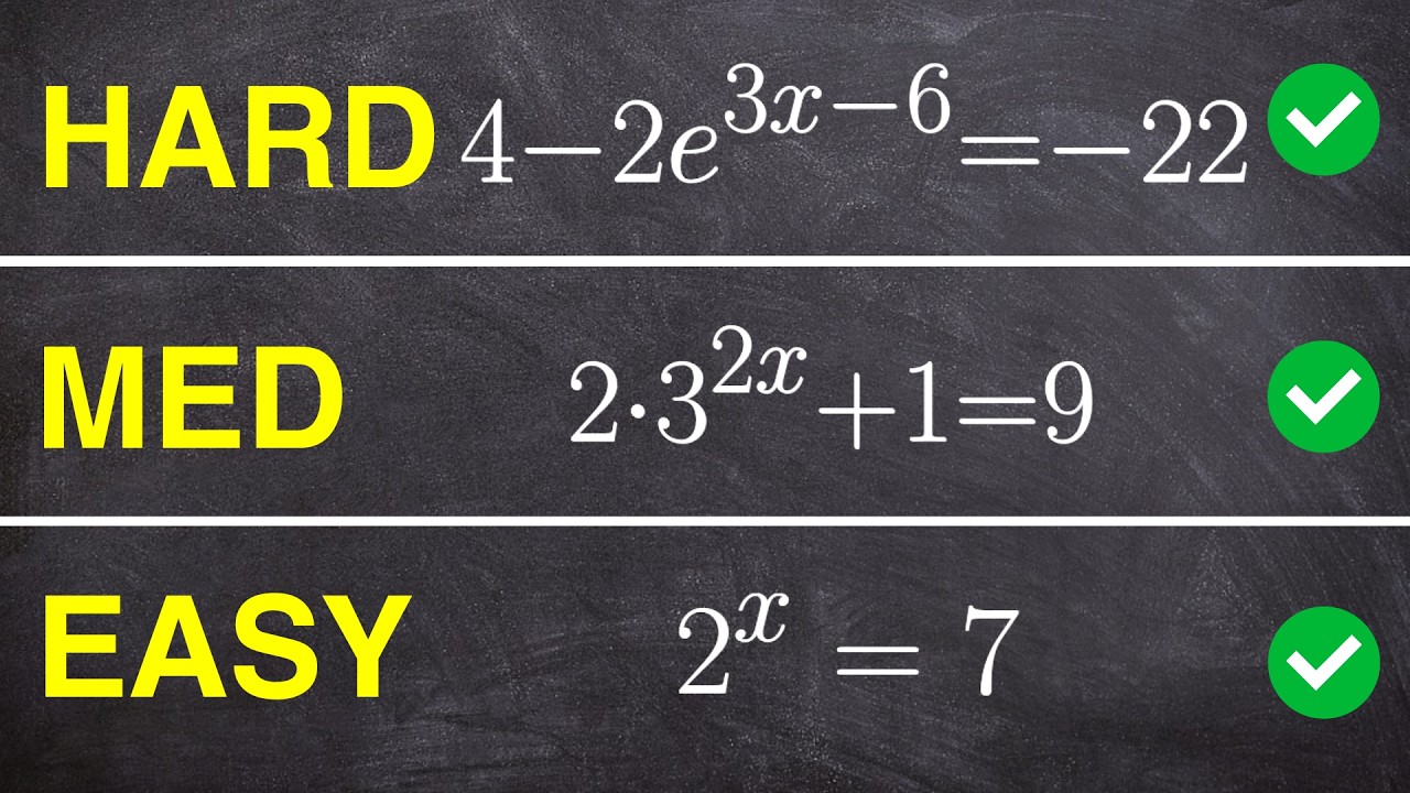 Learn To Solve Exponential Equations Using Logarithms
